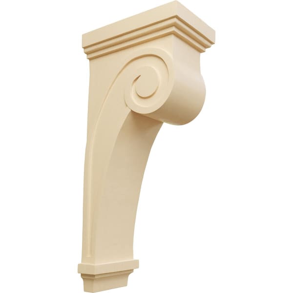 Ekena Millwork 6 1/4"W x 10"D x 22"H Scroll Corbel, Maple COR06X10X22SCMA - main